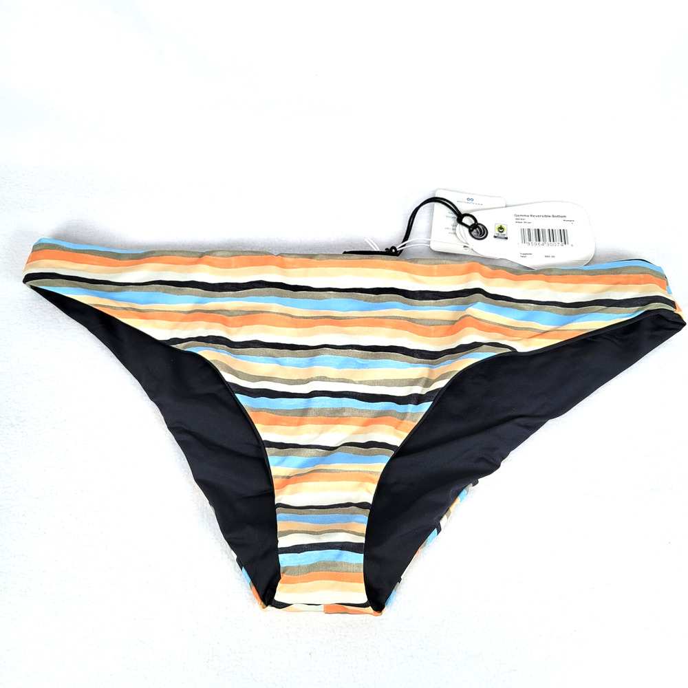 Prana Womens Gemma Reversible Swim Bottom Size Large Multicolor Stripes Outdoor